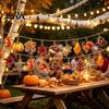 Herbst-Thema Hängedekoration 12/24/36 Stück Thanksgiving Holzdekoration, Herbstkürbis Ahornblatt Bauernhaus Truthahn Ornament, Erntefest Party