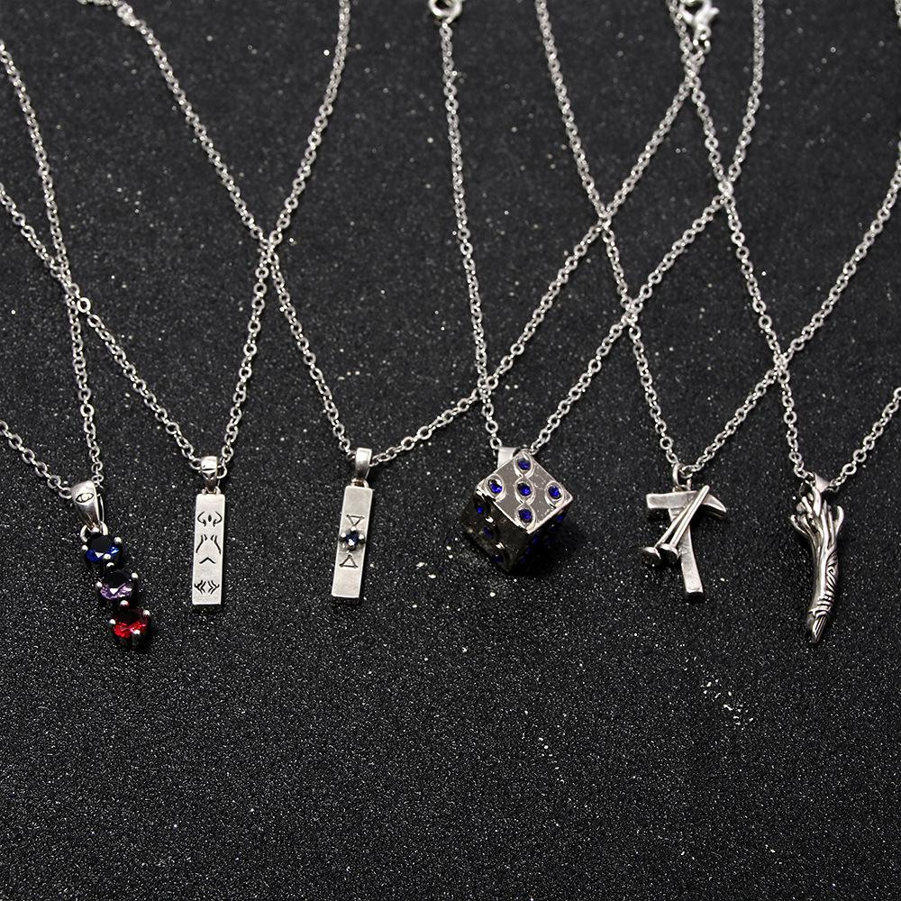 Anime Jujutsu Kaisen Fushiguro Toji Kılıç Kolye Tianri Mızrağı Bıçak Kolye Cosplay Kolyeler Unisex Choker Takı