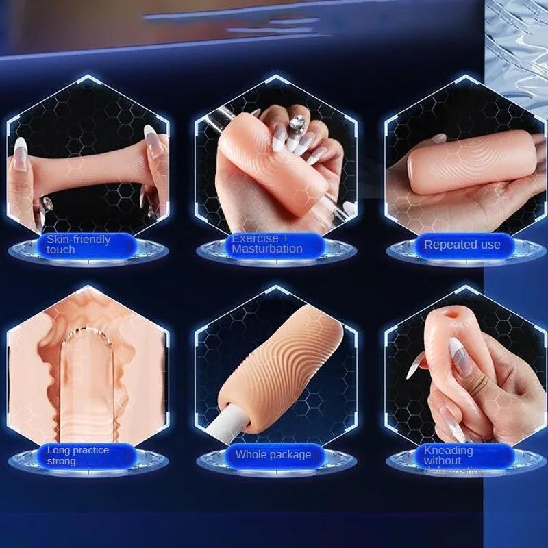 Exerciser Masturbator Penis Massage Trainer Soft Vagina Anal Masturbator Sex Product Glans Stimulation Sex Toys Adults for Men