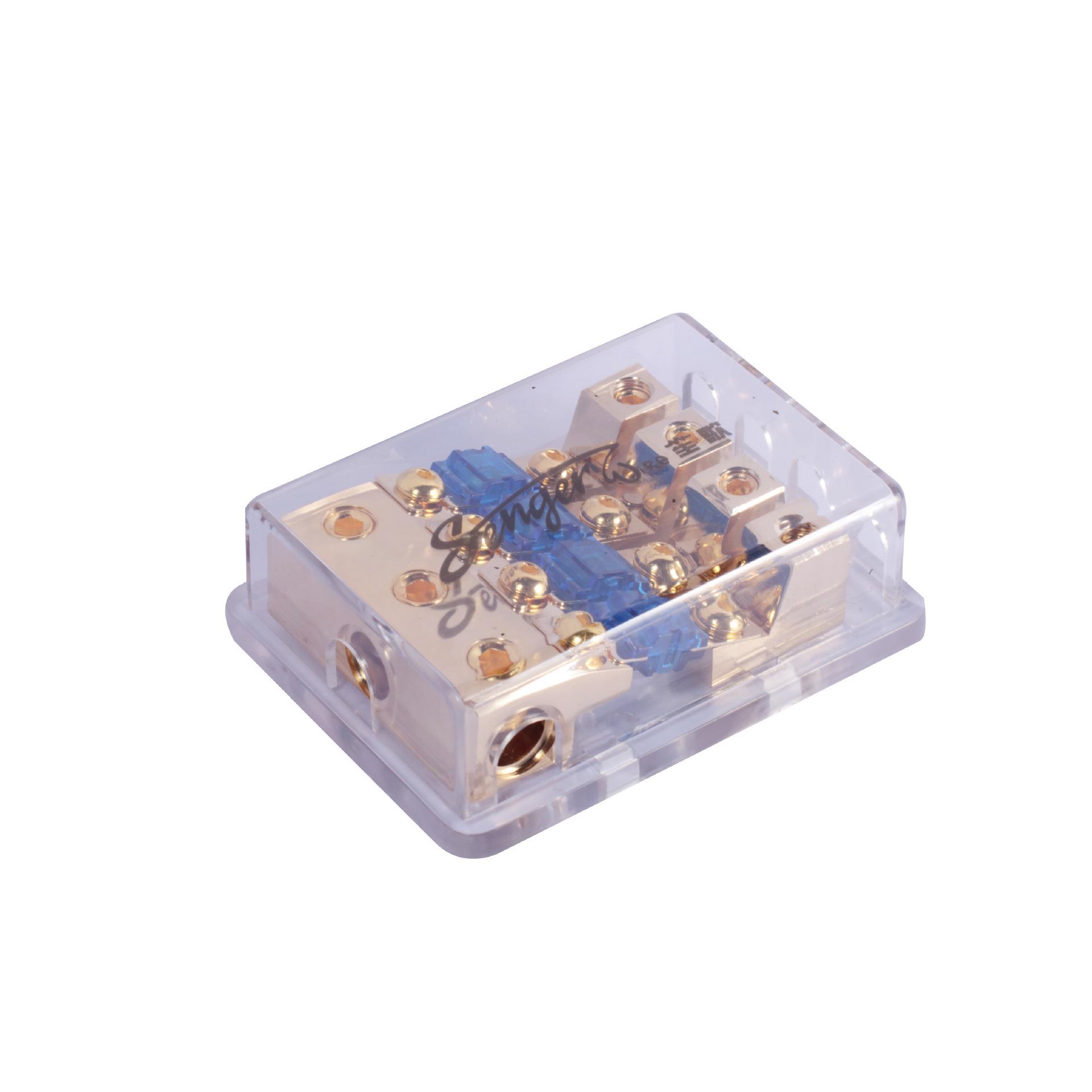 Pure Copper MINI 60A Car Amplifier Fuse Holder - One-in-Four.