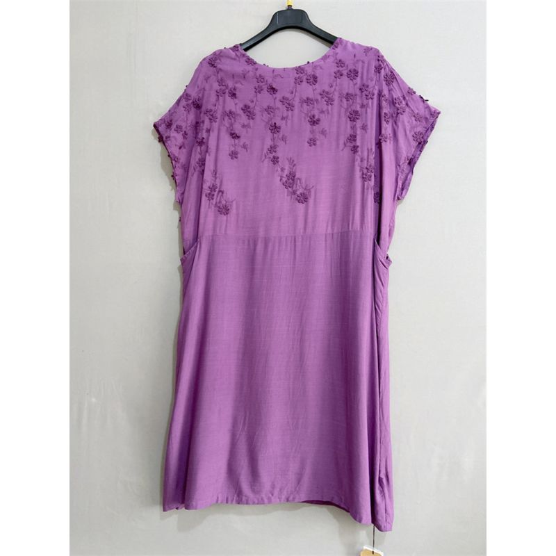 

Japanese Single Soul Plus Size Women s Clothing Summer Machine Embroidery Long Dress Embroidered Long Dress Dark gray Embroidered defects M