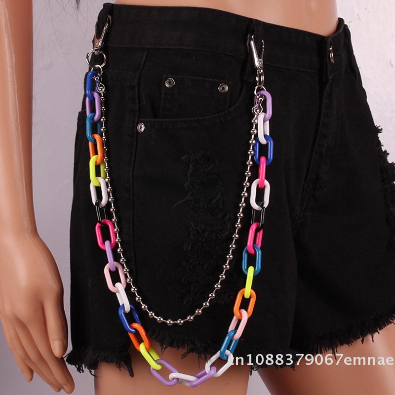 [ZYAS]Removable Punk Waist Chain Belt Trousers Chain For Women Men Jeans Belt Chain Pants Cool Rock Chain Hiphop Summer Jewelry