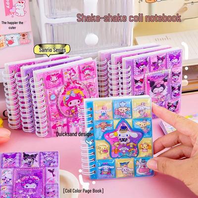 Colorful A7 Cartoon Sand Art Coil Notebook - Portable Mini Shaker Notepad for Students