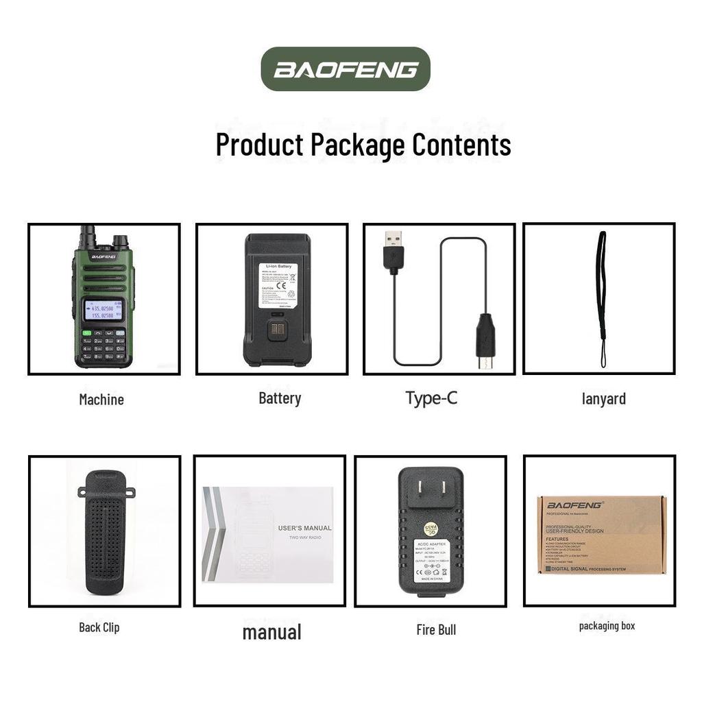 BAOFENG UV13Pro High-Power Dual-Band Walkie-Talkie with Type-C Charging