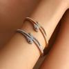 Elegant Snake Design Diamond Inlaid Bracelet for Women - High-End Animal Jewelry Gift