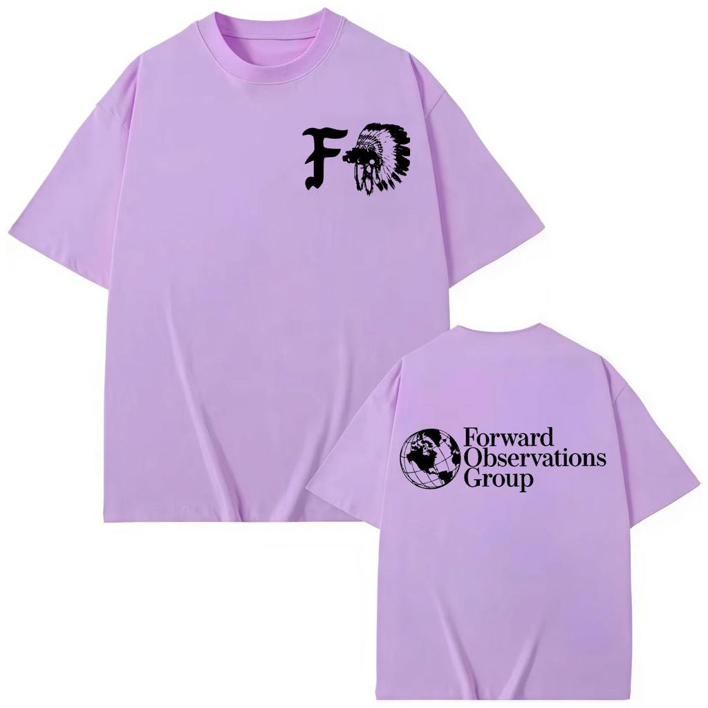 Forward Observations Group Print T Shirt High Street Trend Fashion Short Sleeve T-shirts Men Women Casual Loose Cotton T-shirt