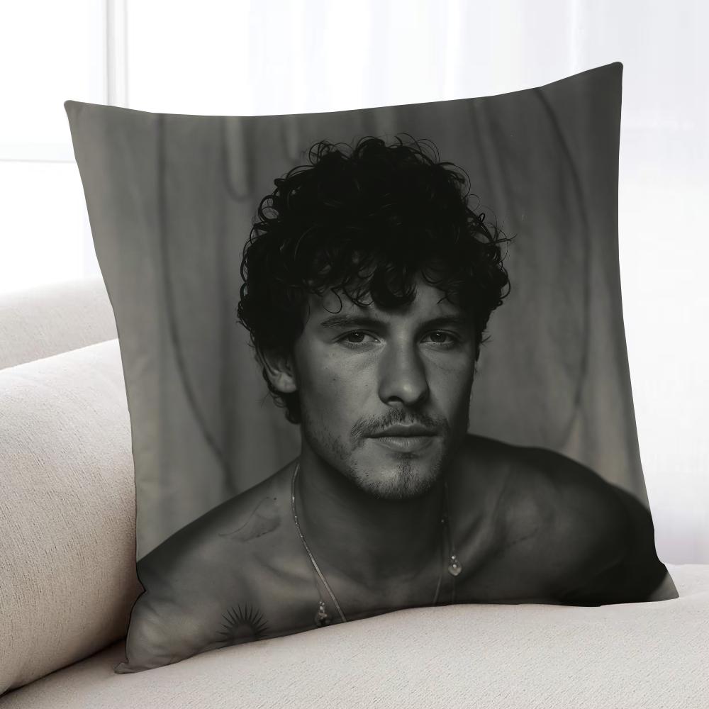 Singer SShawnES MMendesES Cushion Cover Home Bedding Sofa Living Room Pillowcase Simple Soft Skin Cushion Cover Party Gift