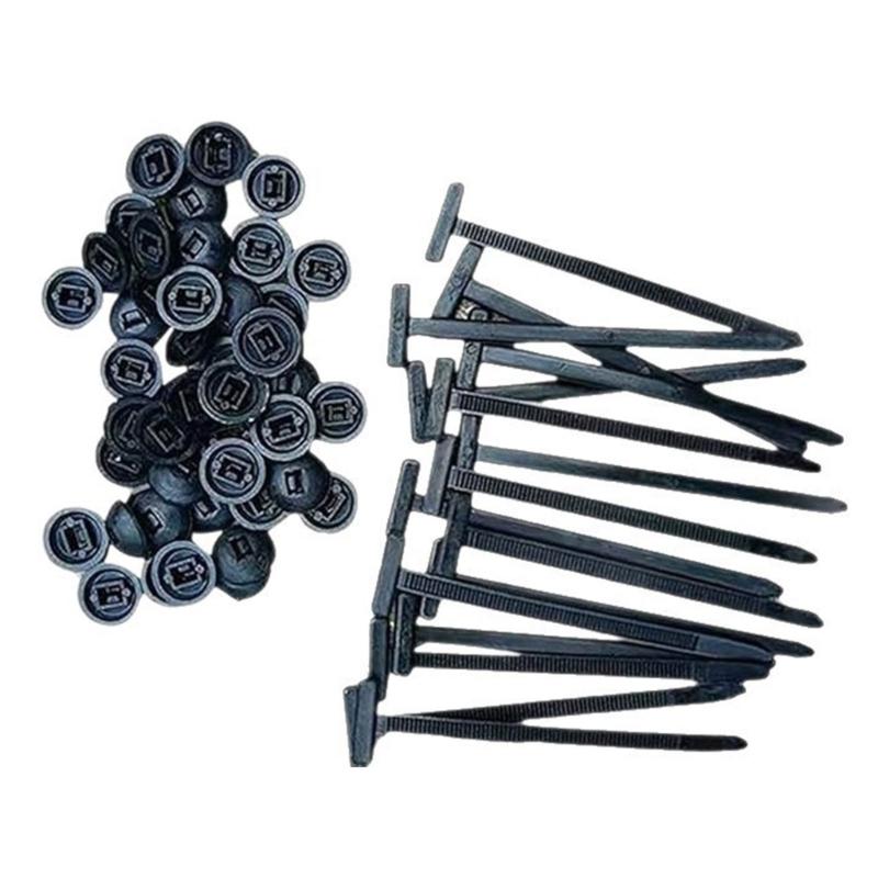 Auto Locking Plastic Fasteners No Tool Required Car Maintenance Wire Tie Set Reusable Nylon Straps for Home Office