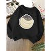 Kids Unisex Crewneck Sweatshirt, Cool Smiling Cartoon Shark Head Print Long Sleeve Pullover, Soft Kids Sweatshirt For Boys Girls Over 4 Years Old