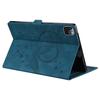 For iPad Pro 11 (2024) Case with Card Slots Butterfly Imprinted Leather Tablet Cover