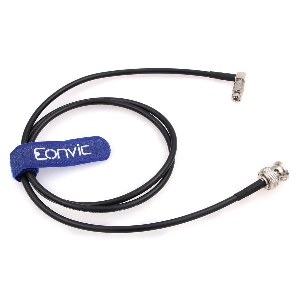Eonvic 6G SDI 4K Coaxial Cable Right Angle High Density Micro BNC Male To BNC Male for Blackmagic Video Assist 3G and 12G Monitors 5"