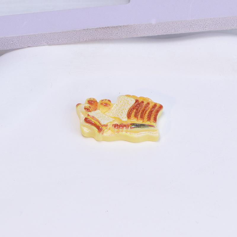 Miniature Food Toys: Resin Bread & Donut Fridge Magnets and Hair Clips