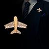 High-end Rhinestone Airplane Brooch Pins Fashion Accessories Exquisite Bee Badge for Women and Men Jewelry Gifts