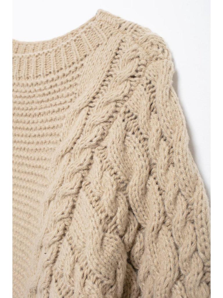European & American Style Autumn Loose Cable Knit Sweater - Women's Round Neck Pullover