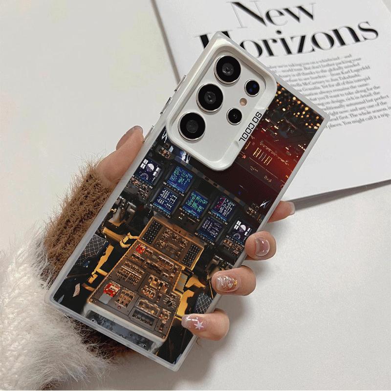 

Aviation Aeroplane Pilot Cockpit Soft Phone Case for Samsung Galaxy S24 S25 FE S26 Edge S23 Ultra S22 Plus S21 + Shockproof Cove Samsung S22 Plus