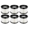 Pacote com 6 Filtros HEPA de Reposição 49-90-0160 para Aspirador Compacto Milwaukee M18 49-90-0160 0882-20