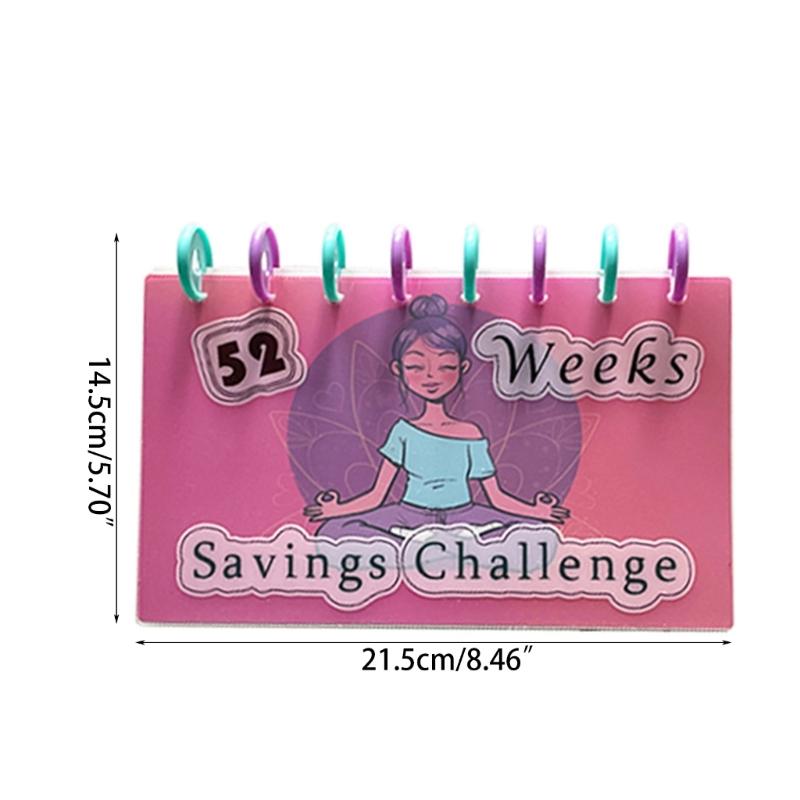 Money Saving Challenge Book with Envelope Financial Journal Money Organizer Book Motivational Notebook for Savings