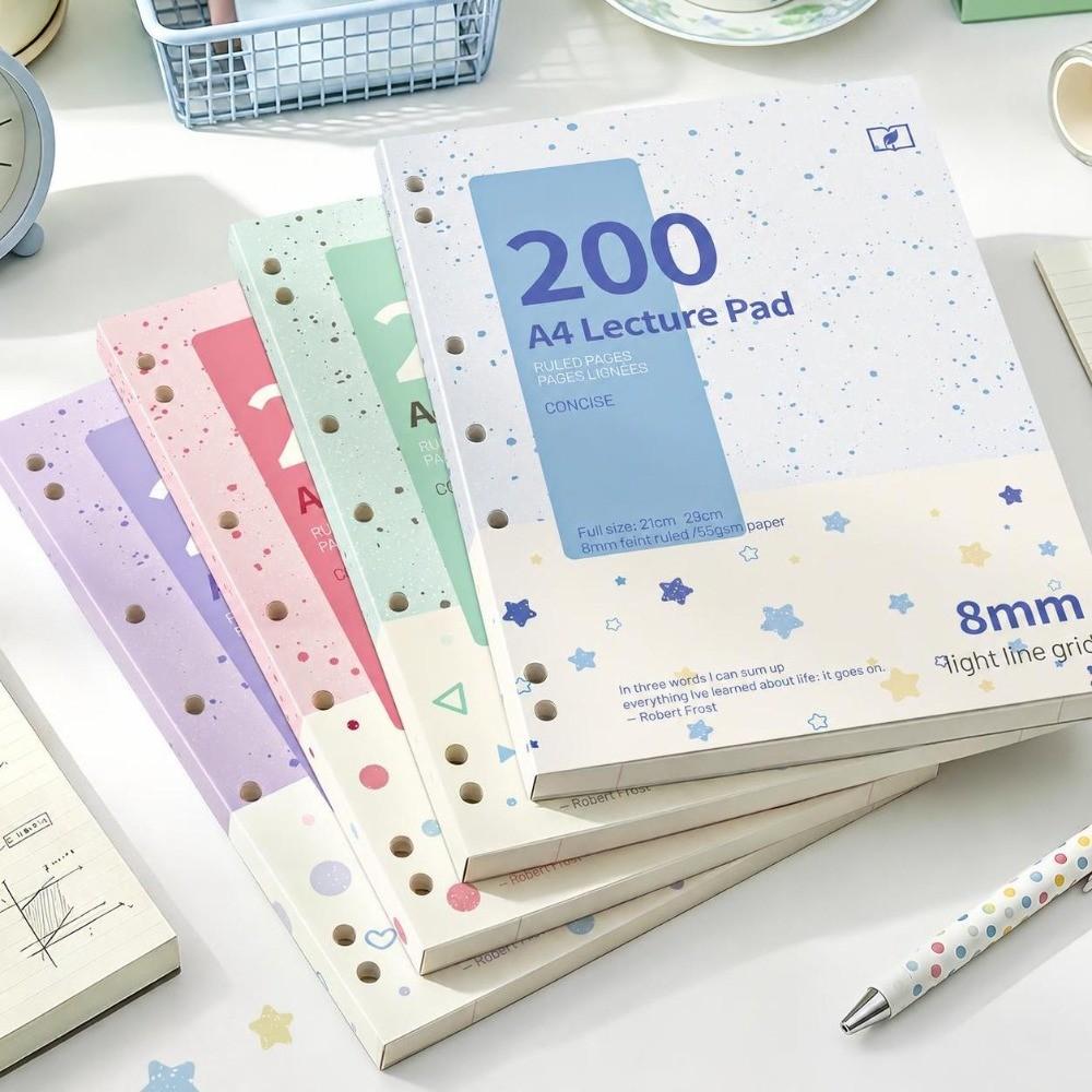 A4 Loose Leaf Notebook 200 Pages Ruled Journal Thickened Writing Notebook Office Use
