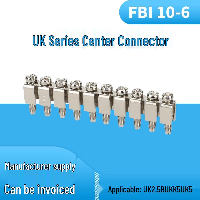 2.5MM Square Pure Copper DIN Rail Terminal Block, Flame Retardant, 100-Piece Box, UK2.5B