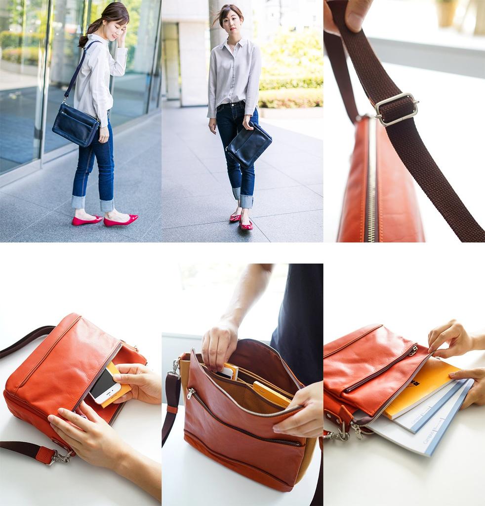 Borsa a tracolla Port Glove larga YNM-200 Nera