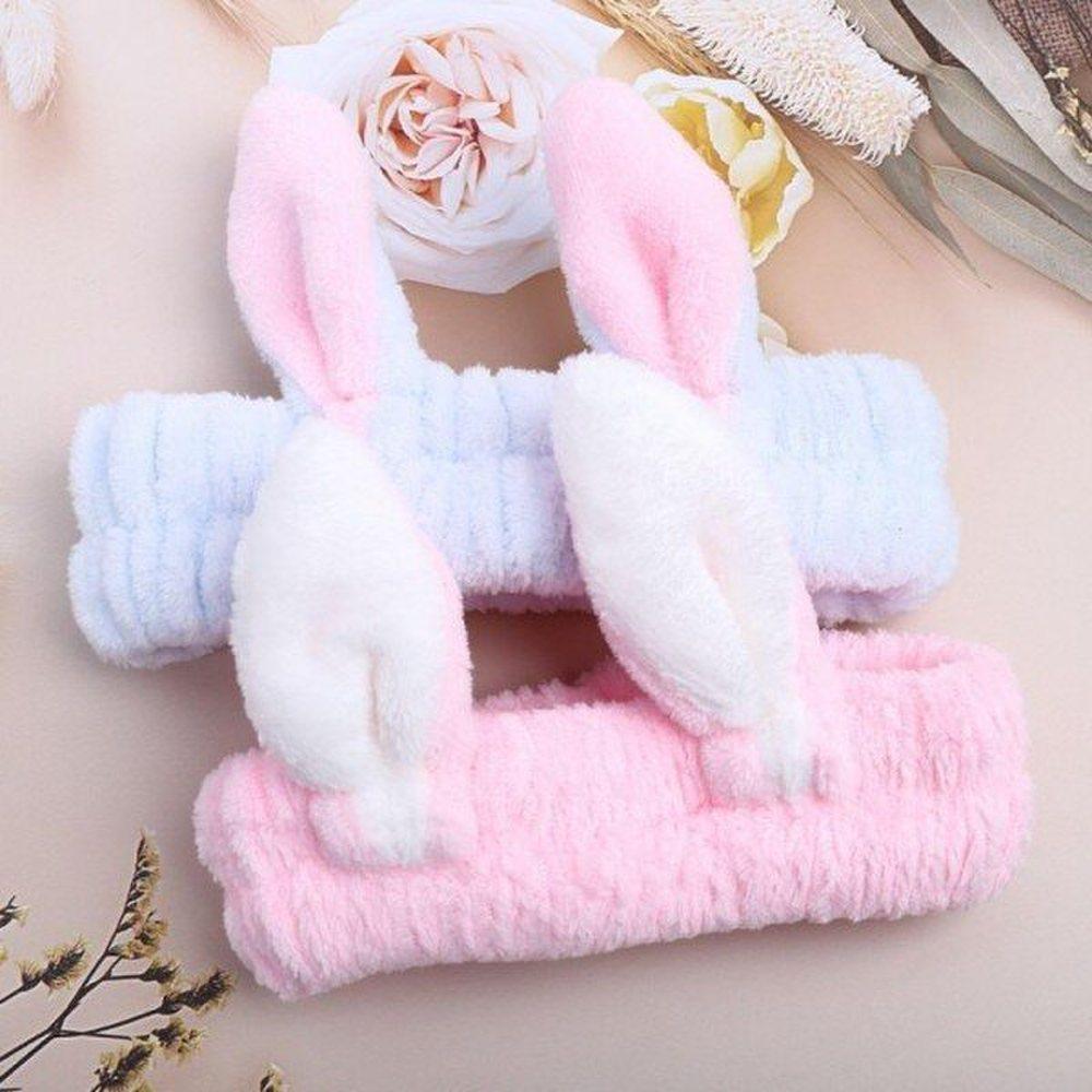 

Mno Cute 3D Кролик Повязка для умывания Женская повязка на голову Душ Макияж Умывание Волос pink