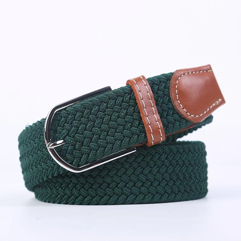 107/120/130cm UNISEX Rahat Örme Pin Tokalı Kadın Kemer Dokuma Kanvas Elastik Genişletilebilir Örgülü Streç Kot Kemerler Erkekler için