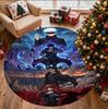 Jujutsu Kaisen Pattern Round Rug, Indoor/Outdoor Mat, for Picnic, Gameroom, Bedroom, Office, Living Room, Home Decor Carpet, Birthday Gift