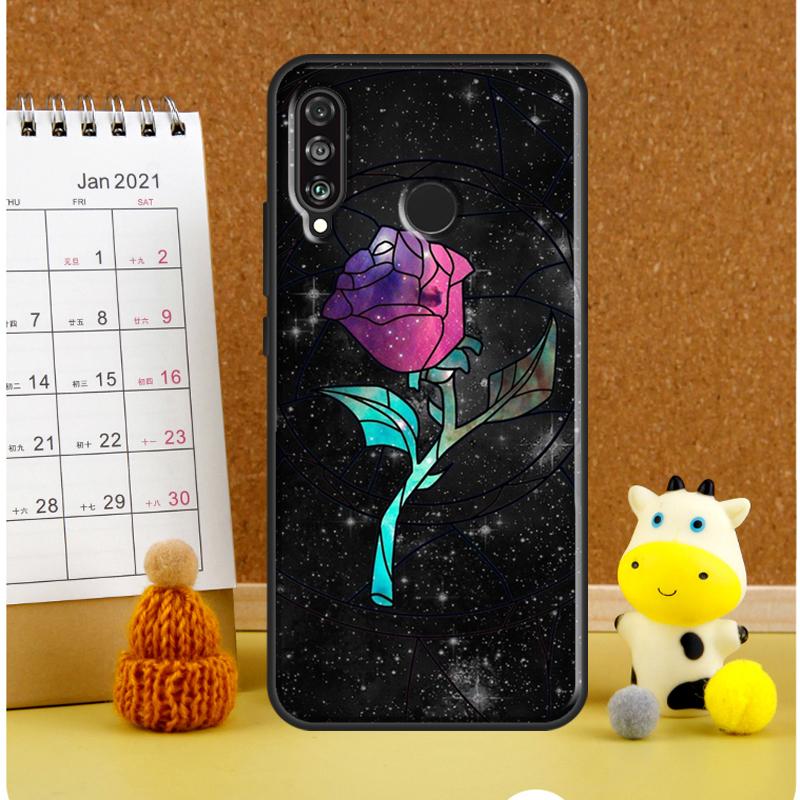 Stained Glass Rose Galaxys Case For Huawei Nova Y70 Y60 Y61 Y91 Y90 10 9 SE 5T 7i 8i 11i 11 P20 P40 Lite P30 Pro Cover