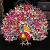 Peacock Shape Jewelry Storage Box Multicolor Inlaid Gem Organizer Exquisite Enameled Alloy Storage Jar Earrings Ring Unique Gift