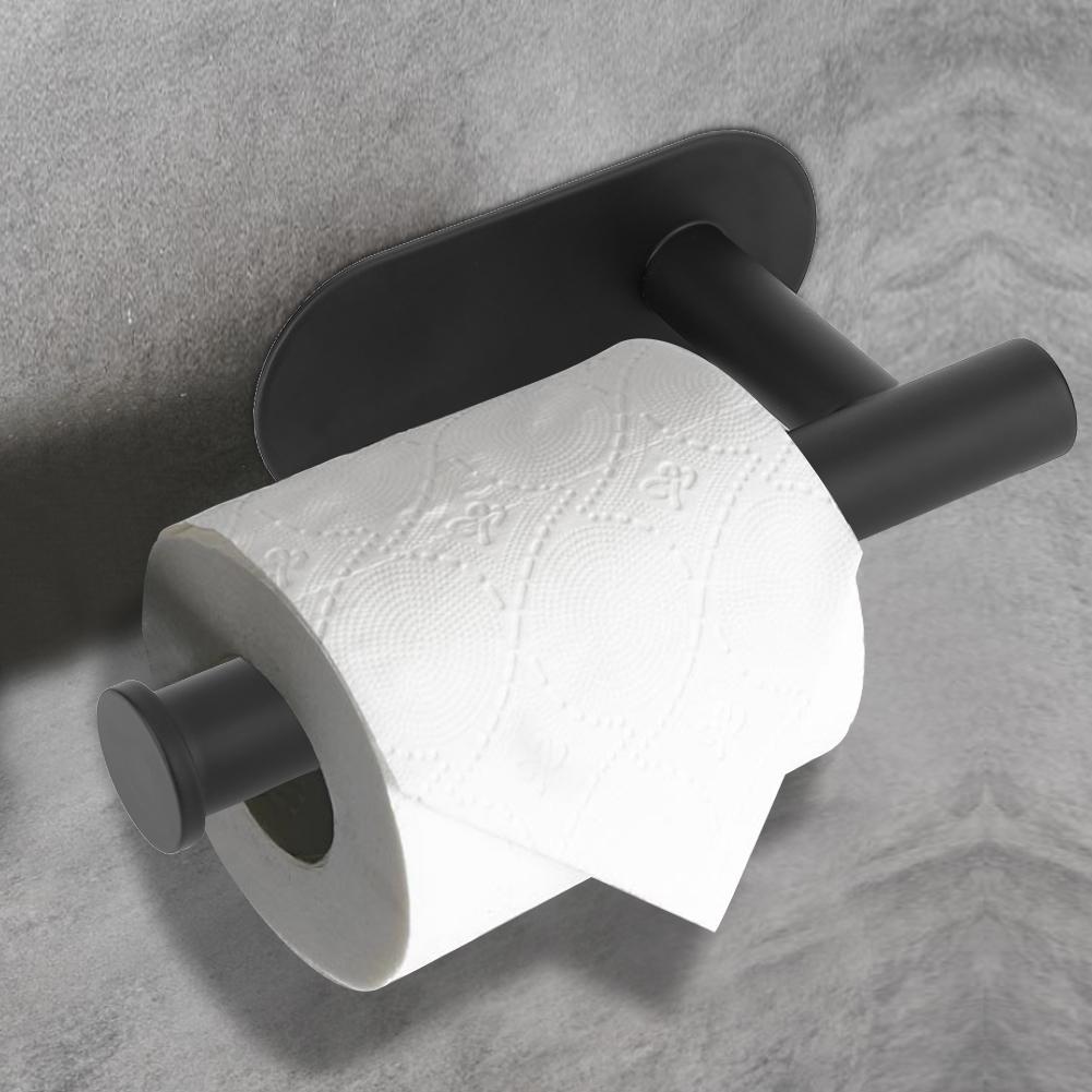 Stainless Steel Punch Free Bathroom Roll Holder Paper Rack Tissue Holder Organizer