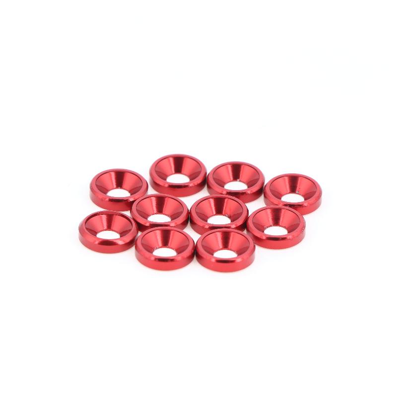 10Pcs M3 Colourful Aluminum Alloy Anodized Countersunk Head Bolt Washers Gasket For 1/10 Rc Car