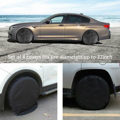 4Pcs Reifen Abdeckung Wasserdicht Abriebfest Schwarz Auto Reifen Rad Schutz für RV