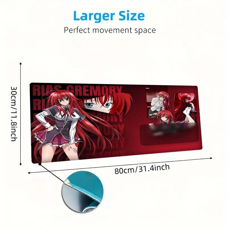 Rias Gremory Color Mouse Pad Large Gaming Table Cushion Non-slip Laptop Tablet Big Mousepad XXL Mat Mini PC Playmat With Lock edge