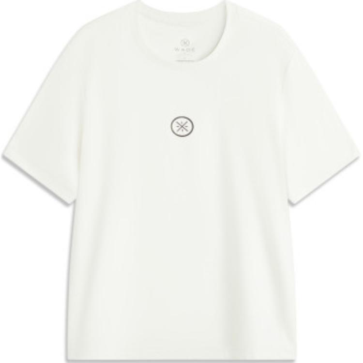 

Li Ning Wade Series Футболка с круглым вырезом, удобная, дышащая, универсальная, с коротким рукавом, мужская, топы, молочно-белый, ATSU567-1