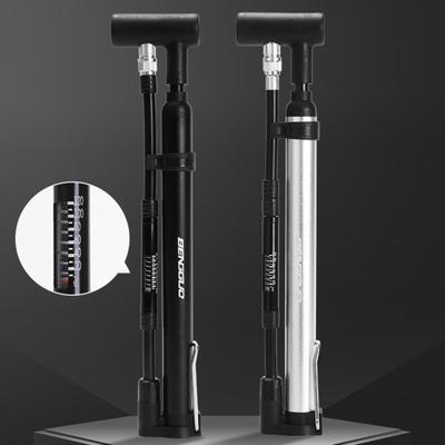 Mini Bike Pump 120 PSI AV FV Schrader Presta Valve Bicycle Tire Pump with Gauge for Road And MTB Portable Hand Air Inflator for Bikes Motorcycles Cars