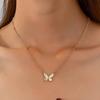 Women's Butterfly Necklace Simple and Elegant Butterfly Pendant Necklace Suitable for Daily Wear and Vacation Wear