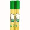 Hashisho Seiwa Hexagonal Intelligent Chopsticks, Popo and Mimi Design for Children (15cm, Green, for 4-Year-Olds)