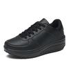 Women Thick-soled Sports Shoes PU Leather Outdoor Sneakers Non-slip Rocker Shoes Fashion Platform Shoes