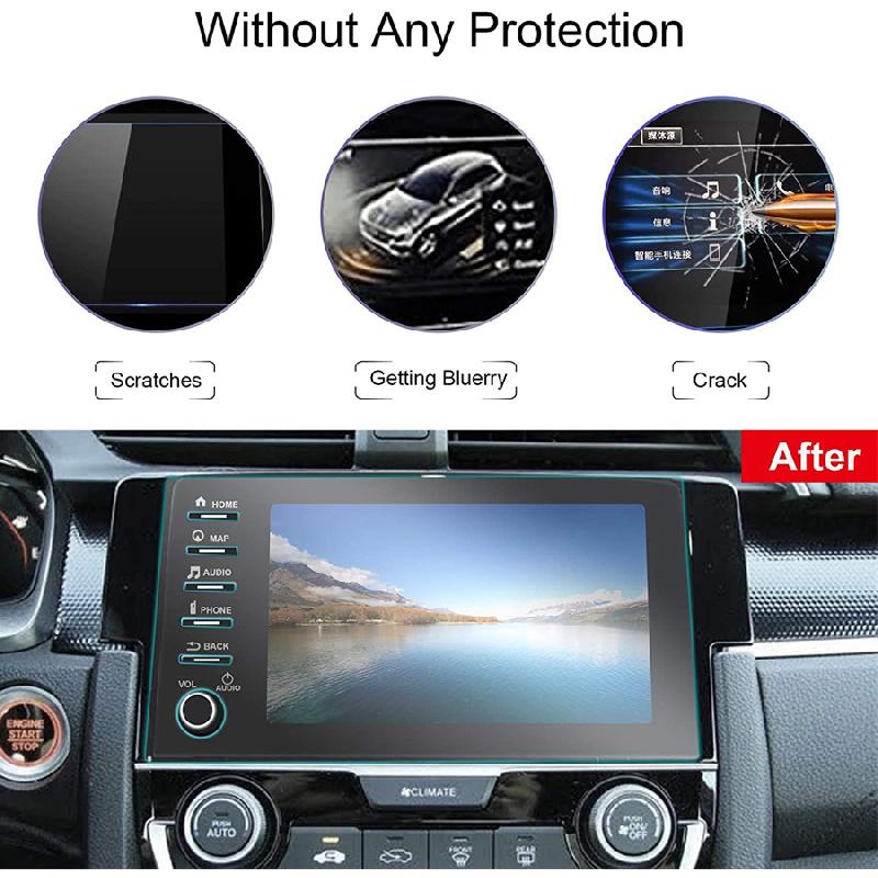 Für Honda Civic 7" 5 Tasten Navigationsdisplay Gehärtetes Glas Displayschutzfolie