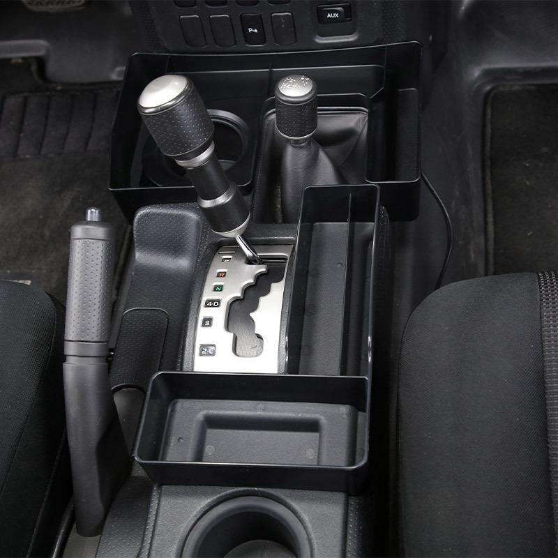LHD For Toyota FJ Cruiser 2007- Black Car Center Console Gear Side Storage Box Phone Box Car Interior Accessories