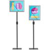 A3 Poster Stand Height Adjustable 360 Degree Rotating Aluminum And Stainless Steel Frame Silver