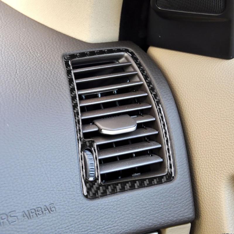 For Volvo XC90 2003 2004 2005 2006 2007 2008-2014 Car Dashboard Side Air Outlet Vent Frame Interior Trim Carbon Fiber Sticker.