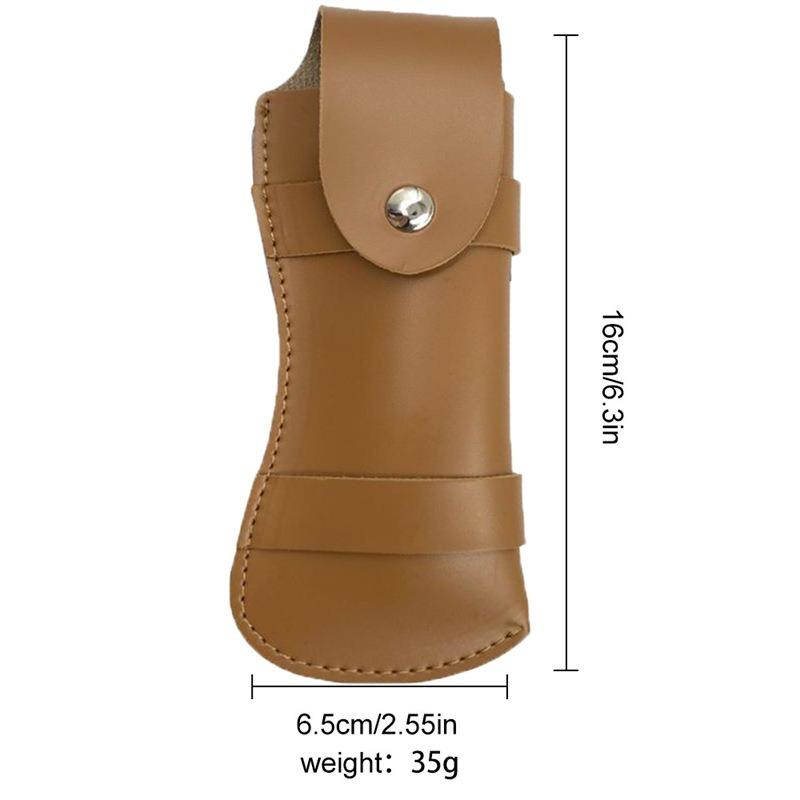 Braune Klappmesser-Scheide Werkzeug Taschenlampe Gürtelschlaufe Etui Halter Lederscheide Tasche Jagd Lager Outdoor-Nutzung Trageausrüstung