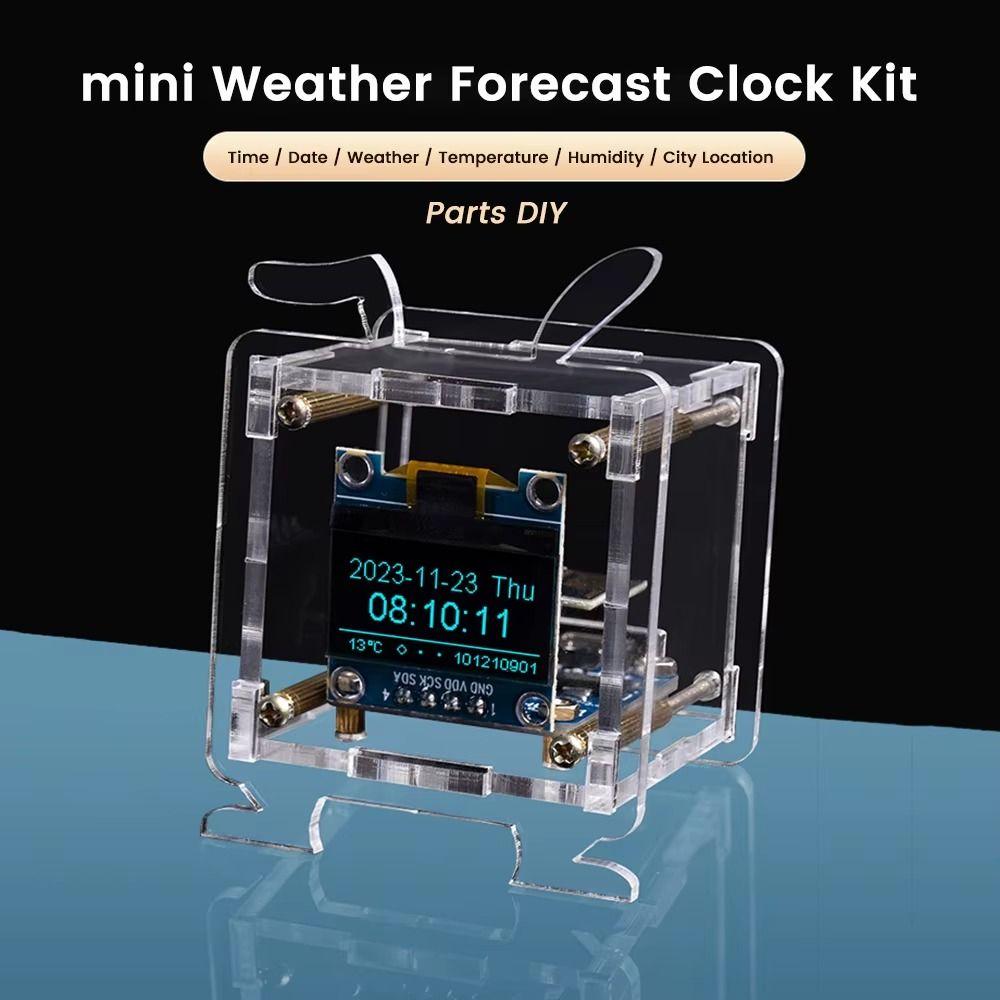 Multifunktionales Digitaluhr-Kit 2,4-GHz-WLAN-Konnektivität Wetteruhr DIY Lötübung