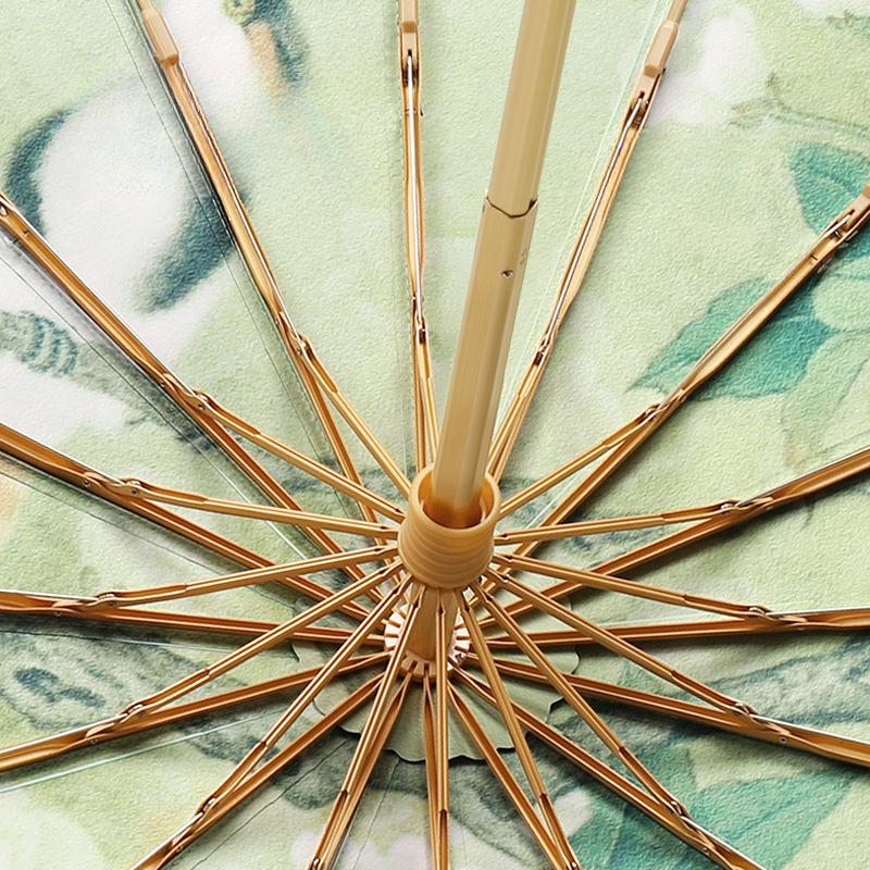 Large Sunscreen UV Sun Umbrella for Women, Printing Folding Rain Umbrellas,Sunny and Rainy Dual-purpose Umbrellas Female Parasol