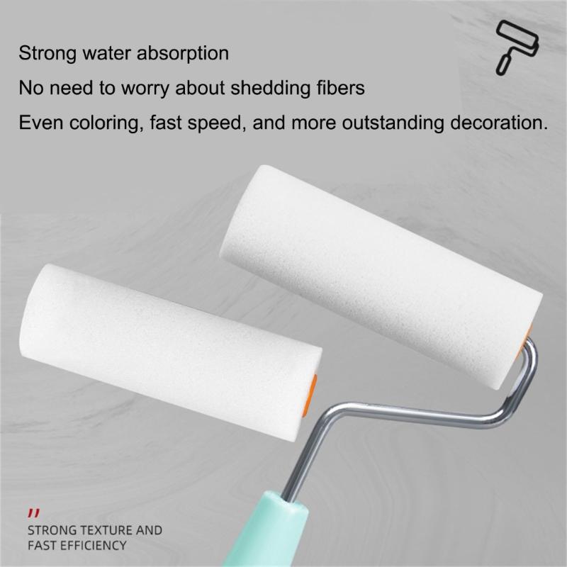 Sponge Cleaning Rollers with Ergonomic Thumb Grip Foam Paint Roller for Tile Glass Plastic Surfaces Maintenance