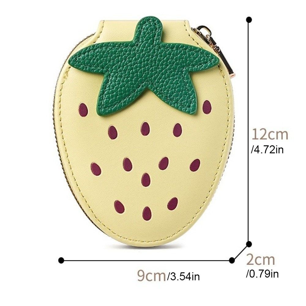 Fruit PU Leather Card Holder Multi-card Slot Storage Bag Fashion Strawberry Card Bag Girl