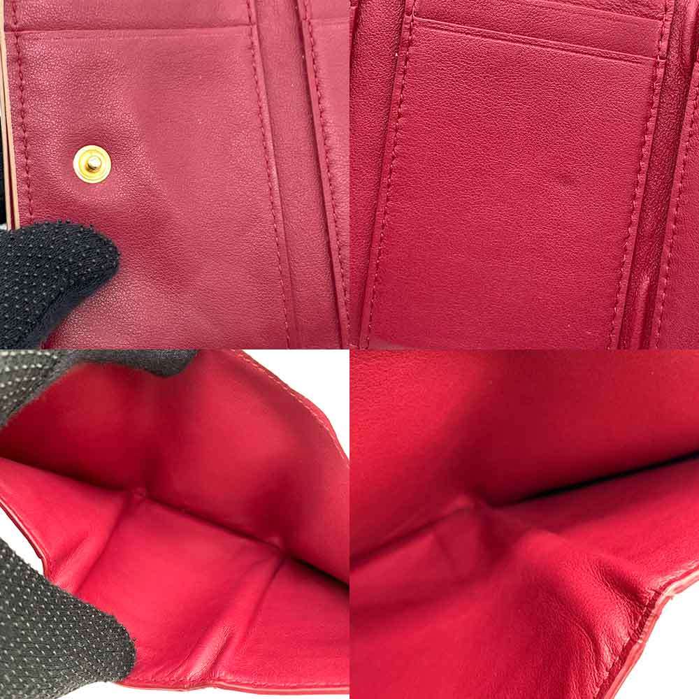 Portafoglio BOTTEGAVENETA INTRECCIATO usato a tre ante in pelle Donna