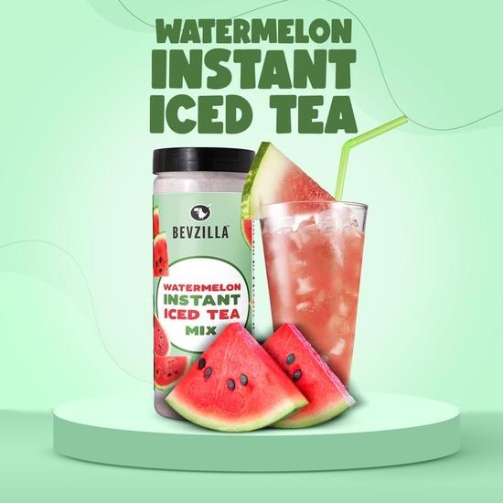 Bevzilla Watermelon Instant Iced Tea Mix - 400 Grams | Perfect For Summers| Refreshing| Instant