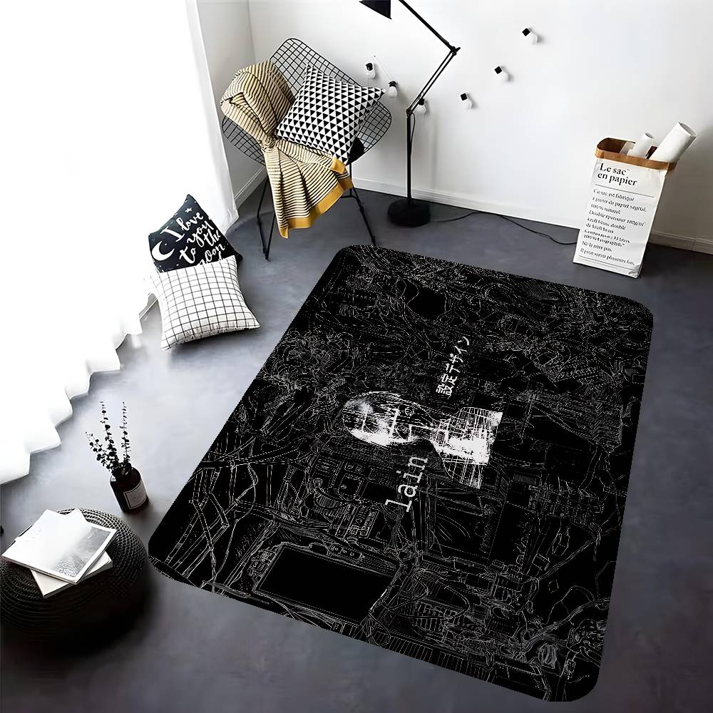 Serial Experiments Lain Floor Mat Retro Multiple Choice Living Room Kitchen Rug Non Slip Modern Home Decor